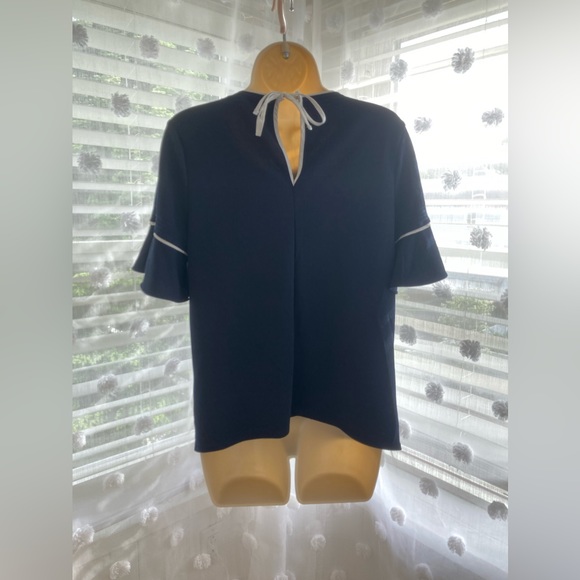 Banana Republic Navy Blue 3/4 Sleeve Blouse - Picture 3 of 4